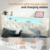 STORAGE UPHOLSTERED BED FRAME 4FT6 DOUBLE WITH CHARGING PORT & LIGHT & SPEAKER