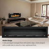 Bio Ethanol Fireplace Bioethanol Fire Wall Mounted 1600 x 40 Matt Black 160cm