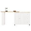 DINING BAR KITCHEN ISLAND TABLE STORAGE CABINET OPEN SHELVES DINING ROOM WHITE