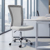 Vinsetto Mesh Back Armless Office Chair with Adjustable Height, Wheels Grey