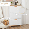 Slim Shoe Storage Cabinet with 3 Drawers and Adjustable Shelves for Hallway
