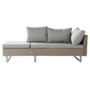 Rattan Garden Furniture Set Patio 6-seater L-shape Sofa w/ Cushions Table Khaki