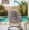 Dark Grey Round Hanging Egg Chair Cushion Outdoor Swing Seat Pillow Replacement