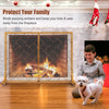 Large Spark Fire Guard Mesh Protector Large Flat 2 Doors Fireplace Screen Gate