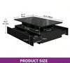 Led Coffee Table With 2 Drawer Storage, High Gloss Coffee Table For Living Room