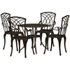 Vintage Dining Set Cast Aluminium Furniture Outdoor Garden Patio 4 Chairs Table