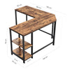 L-Shape Computer Desk Corner Office Workstation Study Desk With Shelf New LWD72X