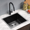 1.0 Large Super Deep Single Bowl Square Stainless Steel Kitchen Sink & Waste Kit