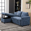 Reversible Sleeper Sectional Sofa Bed with Storage Pull-Out L Shape Chaise Couch