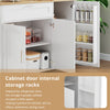 Kitchen Island Rolling Storage Trolley w/ Drop Leaf, Drawer & Spice Racks, White