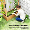 Raised Bed for Garden with Trellis, 110 x 44 x 181 cm, Natural