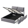 Ottoman Bed 4ft6 Double Upholstered Storage Bed Frame with Headboard & 3 Drawers