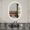 Oval LED Bathroom Mirror Adjustable LED Colors Anti-fog Dimming&Memory Function