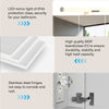 Bathroom Mirror Cabinet with Shaver Socket & Door & Open Compartment & LED Vdlod
