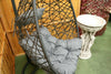 Grey Rattan Swing Patio Garden Weave Hanging Egg Chair & Cushion Indoor Outdoor