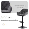Set of 2/4 Bar Stools Velvet w/Armrest 8cm Thick Seat Swivel Bar Chair Breakfast