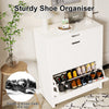 Shoe Cabinet Rack Wooden Shoes Storage Stand Cupboard with 2 Flip Mpkhjubmqkidjb