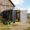 3-10FT Galvanised Garden Storage Shed Outdoor Apex /Pent Roof Log Tool House Box