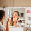 Vanity Makeup Desk + Vanity Mirror 7 Drawers LED Light Bulbs Dressing Table