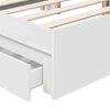 Storage Bed with Headboard White 140 x 200 cm Engineered Wood
