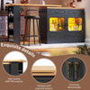 Extendable Dining Bar Table, with Storage Cabinet Cupboard & 3 Tier Spice Rack