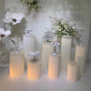 Folding Paper Cylinder Plinths Acrylic Pedestal Cake Stand Flower Display Holder