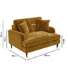 GRADE A2 - Mustard Velvet Loveseat - Payton A2/PAY044