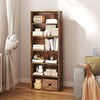 6 Tier Bookshelf, Freestanding Bookcase with Adjustable Shelves