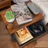 Vinyl Record Player Stand, 3-Tier Record Player Table with Drawer & Storage Shel