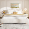 4ft6 Double Bed, Ottoman Bed Frame with Padded Headboard and Under-bed Storage