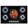 Gas Hob 77 cm 5 Burners Built-in Cooktop Gas Cooker Glass Ceramic Surface Hhyqhb