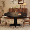 Round Dining Table 4 Seater, 119cm Farmhouse Rustic Wood Kitchen Dinner Table🔥