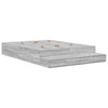 Storage Bed Frame Grey Sonoma 150 cm Engineered Wood