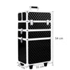 3 in 1 Makeup Trolley Case Beauty Vanity Case Box Hairdressing Trolley on Wheels