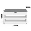 Shoe Bench Shoe Storage Rack Cabinet Organiser with Cushion Padded Seat Gckeysor