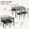 5PCS Wooden Dining Table Set for 4,Kitchen Table&Chairs Set w/Upholstered Seats