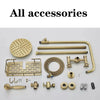Antique Brass Shower Faucet 8” Rainfall Shower Set Shower Tap System Waterfall