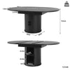 Extendable Round Dining Table 118(158) cm Kitchen Oval Dining Table with Storage