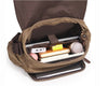 Men School Military Shoulder Bag Messenger bag Vintage Canvas Leather Satchel