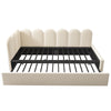 Day Bed Plush Velvet Upholstered Bed 3ft Single Sofa Bed with Trundle Guest Bed