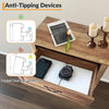5 Drawers Dresser for Bedroom Wood Tall Chset of Drawer Metal Handle Living Room