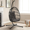 Hanging Swing Chair Outdoor Swing Garden Patio Hanging Wicker Hammock Pod Chair