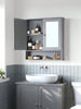 Bathroom Wall Cabinet Storage Cupboard with Mirror Wooden Shelves