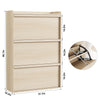 Shoe Storage Cabinet with 3/2 Flip Drawers for Hallway w/ Adjustable Shelves