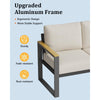 2PACK Aluminium Patio Garden Lounge Chairs with Cushion All‑Weather Armchair