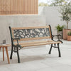 Wooden Garden Bench Rose 3 Seater Solid Pine Outdoor Patio Seat Furniture
