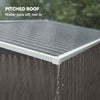 Outdoor Storage Shed, 7.5 x 4.3ft Metal Garden Shed, Light Grey