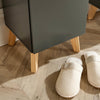 Bathroom Floor Cabinet Grey 3 Storage Shelves Vanity Organiser Furniture
