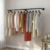 71" Long Industrial Pipe Clothes Rack 3 Base Wall Mounted Rack Towel Bar Holder