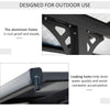 Outdoor Patio Wall-mounted 4.35 x 3(m) Gazebo Pergola, Aluminum Post, PC Roof